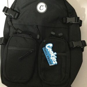 Cookies Smell Proof Black Backpack with Front Pockets